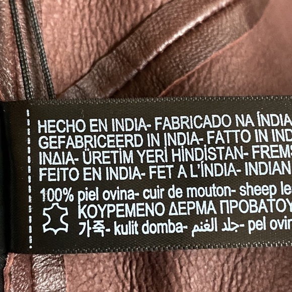 NWT. Massimo Dutti Limited Edition Brown Nappa Leather Top. Size M-L. - Picture 10 of 11